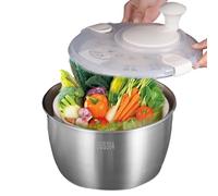 Generisch Fruit Dryer Spinner, Vegetable Dryer Spinner, Salad Spinner - Stainless Steel Salad Rinse and Vegetable Spinner for Washing and Drying Vegetable Fruits