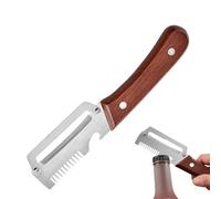 Generisch Fruit Peeler Tool, Stainless Steel , Wooden Handle Design Multifunctional Cutter, for Carrots Apples Potatoes Pumpkins Papayas Kitchen Home Indoor Cooking Use 7.48 x 1.46 inches