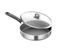 Generisch Frying Pan, Modern Kitchen Cookware with - Functional Viewing Lid for Household Kitchen, Camping, Induction Electric Hob, Multipurpose Everyday Utility | Multipurpose Outdoor Indoor Utility