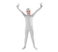 Generisch Full Body Catsuit Stage Costume, Seamless Stretchy Bodysuit for Cosplay Performance, Face Cover Design (Grey, 180)