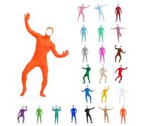 Generisch Full Body Suit for Men and Women, Greenscreen Suit, Lorax Costume, Halloween, Carnival, Orange, Full Body Slenderman Costume, Bodysuit, Open Face Cosplay Jumpsuit, Unisex, A1#Orange, L