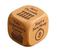 Generisch Fun Cube | Wooden Engraved Handmade Sewing Kit - Quilter Decision Cube with Quilting Tasks - For Knitting DIY Workshop Art Courses Stickers Enthusiasts