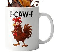 Generisch Funny Chicken Coffee Cups - 355 ml Funny Rooster Ceramic Coffee Mug - Tea Cup for Tea Juice Ice Water Cold Drinks Farmhouse Home Office Colleagues Friends Women Men