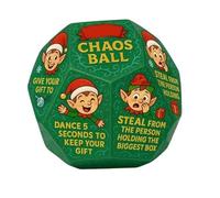 Generisch Funny Christmas Swap Dice, Christmas Stocking Filler, 12-Sided Christmas Chaos Ball, Holiday Game Ball with Hilarious Commands for Christmas Gatherings & Family Parties (1 Piece)
