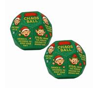 Generisch Funny Christmas Swap Dice, Christmas Stocking Filler, 12-Sided Christmas Chaos Ball, Holiday Game Ball with Hilarious Commands for Christmas Gatherings & Family Parties (2 Pieces)