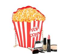 Generisch Funny Handbag - Hamburger Bag | Cute Shoulder Handbag for Travel, School, Shopping, Work, Casual, Daily Life, Faux Leather, Unisex, Round, 1 Piece, Popcorn, see description, See description