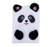 Generisch Fuzzy Diary, Cute Panda Sketchbook, Painting Utensils - A5 Embroidered Plush Toy Notebook - For Drawing and Writing, for Teachers, Children, Men, Women and