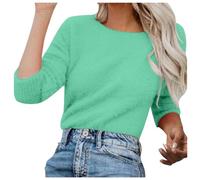 Generisch Fuzzy Sweater for Women Cowl Neck Long Sleeve Sweaters Women's Fashionable Long Sleeve Jumper Black Turtleneck Tight, GN1, M