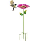 Generisch Garden Bird Bath, Metal Rustproof Stakes, Suitable for All Seasons, Weatherproof, Bird Baths and Feeding Station Decorations, for Patio, Deck, Yard, Backyard, Balcony, Outdoor and Outdoor
