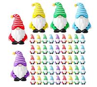 Generisch Garden Gnome Figurine - Pack of 50 as Statue Model, Decorative Elements Made of Silicone in the Shape of Gnomes for the Home - Suitable for Bedside Table Desk and