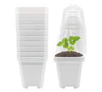 Generisch Garden Pots for Plants, Plant Pots, 10 Pieces Outdoor Planters, Flower Plant Containers, Garden Flower Pots, Transplanting Plant Pots with Drainage Holes for Succulents