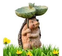 Generisch Garden Statues, Cute Decorative Hedgehog Figures, Outdoor Garden Sculpture, Bird Feeder for Indoor, Pathway, Farm, Lawn, Farmhouse, Home, and Front Door