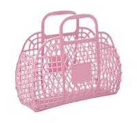 Generisch Gelatin Bag - Gel Bag | Easter Basket for Children | Reusable Beach Bag, 24 x 21 x 9.5 cm, PP Material, Ideal for Girls for Beach Concerts Weddings Events, pink, Siehe Beschreibung