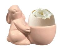 Generisch Gentle Boiled Egg Cups - Cute Easter Bunny Design Made of Resin - Storage for Boiled Eggs | For Kitchen Household Restaurant Dorm Bedroom Table Decoration