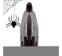 Generisch Ghost Cloak - Breathable Costume from the House, Breathable Adult Elegant Spectral Hood, Perfect Witch Dress for Fancy Dress