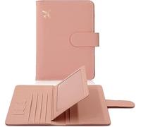 Generisch Gipfelfreund Passport Case with RFID Blocker, Magnetic Closure, Made of PU Leather, Versatile Travel Document Folder for Men and Women, ID Pocket Documents, Credit Card Protective Case, pink
