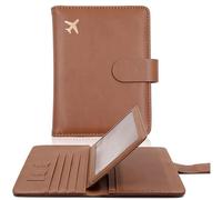 Generisch Gipfelfreund Passport Case with RFID Blocker, Magnetic Closure, Made of PU Leather, Versatile Travel Document Folder for Men and Women, ID Pocket Documents, Credit Card Protective Case