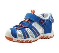 Generisch Girls' and Boys' Sandals, Children's First Walking Shoes, Wide, Washable Leather Sandals, Closed-Toe Sandals, Breathable First Walking Shoes, Baby Trainers, Mesh, No Stuffy Feet, c, 13 UK