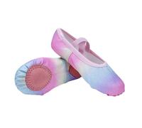 Generisch Girls' Ballet Flats Delicately Danced with Glitter Colour Gradient - Shoes with Round Cap and Straps, Easy Appearance for Dance and Celebration, style_c01 pink, 1.5 UK