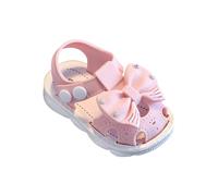 Generisch Girls' Children's Wedge Sandals with Floral Print Walker Sandals Non-Slip Flat Outdoor Summer Sports Sandals Hiking Beach for Indoor and Outdoor Use, pink, 4.5 UK Child