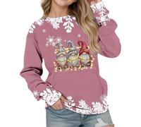 Generisch Girls Crew Neck Graphic Print Cosy Top for Kids with Practical Pocket, pink, 4-5 Years