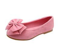 Generisch Girls Dance Student Knot Princess Soft Baby Solid Shoes Child Single Baby Shoes Lightweight Trainers Kids, pink, 7 UK Child