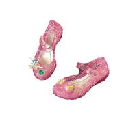 Generisch Girls Glitter Sandals with Playful Appliques - Transparent Princess Shoes with Straps | Sparkling Summer Shoes for Special Occasions, style_y01 pink, 11 UK Child