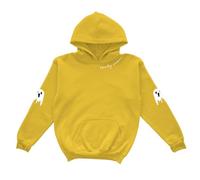 Generisch Girls' Halloween Hoodie, Long Sleeve, Printed Loose Pullover, Sweatshirt for Children, Casual, Comfortable, Warm, Winter, Outdoor, Everyday, Leisure, Fashion, yellow, 1-2 Jahre