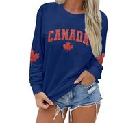 Generisch Girls' Hoodies with Letter Print for Crew Neck Winter Knitted Cardigan Men, blue, XXL