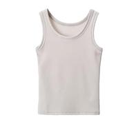 Generisch Girls' Ribbed Tank Top with Crew Neck, Fine Rib Structure, Soft Tight as a Base Layer for Dance Lessons, Summer Casual Look and Light Layered Outfit
