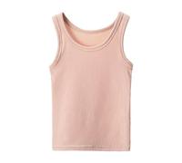 Generisch Girls' Ribbed Tank Top with Crew Neck, Fine Rib Structure, Soft Tight as a Base Layer for Dance Lessons, Summer Casual Look and Light Layered Outfit