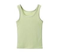 Generisch Girls' Ribbed Tank Top with Crew Neck, Fine Rib Structure, Soft Tight as a Base Layer for Dance Lessons, Summer Casual Look and Light Layered Outfit