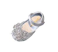 Generisch Girls Sandals Baby Infant Children's Shoes Princess Shoes Pearl Shoes Dance Single Shoes EVA 38, silver, 11.5 UK Child