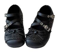 Generisch Girls' Sandals Mary Jane Shoes with Bow Comfortable Lightweight Breathable Toddler Shoes for Girls 1-10 Years Cute Casual Sandals for Little Princesses, black, 1/1.5 UK