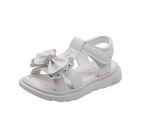 Generisch Girls' Sandals Open Toe Ankle Strap Dress Shoes Wedding Party For Princess Shoes First Walking Shoes Slippers, White, 11.5 UK Child