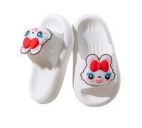 Generisch Girls' Slippers Soft EVA Indoor Outdoor Soft Comfort for Boys with Rabbit Print Slip-On Shoes for Spring Everyday Leisure Without Limits of Size, White, 9 UK