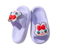 Generisch Girls' Slippers Soft EVA Indoor Outdoor Soft Comfort for Boys with Rabbit Print Slip-On Shoes for Spring Everyday Leisure Without Limits of Size, purple, 10 UK Child