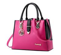 Generisch Girls Solid Cat Fringe Shoulder Zip Handbag Elegant Women Tote Bag Custom Women's Handbag Jogging Bottoms Men's Pockets Zip, Hot Pink, One Size