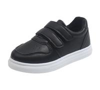 Generisch Girls' Sports Shoes, Fashionable Pattern, Simple Plain Flat Bottom, Thick Sole, Comfortable, Four Seasons Casual Shoes, black, 10.5 UK Child