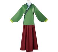 Generisch Girls The Apothecary Diaries Cosplay Costume Women's Dress Green Anime Maomao Cosplay Shirt + Skirt for Women (S)