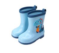 Generisch Girls Toddler Rain Boots Dinosaur Pattern Lightweight Comfortable Soft Sole Casual Play Shoes for Outdoor Winter Boots Boys, blue, 2 UK