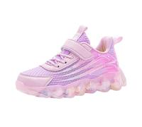 Generisch Girls' Trainers Lightweight Breathable Mesh Children's Sports Shoes with Flexible Sole for Sports Everyday Use, pink, 1 UK