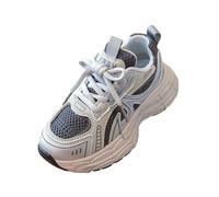 Generisch Girls' Trainers, Lightweight, Comfortable, Breathable, Flexible, Soft Sole, Non-Slip, Casual, for Toddlers, Walking, Sporty, Everyday Use, gray, 1/1.5 UK
