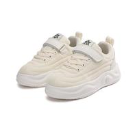 Generisch Girls' Trainers, Lightweight, Comfortable, Breathable, for School, Leisure, Daily Life, Firm Fit, Children's Shoes, 5-14 Years, beige, 1/1.5 UK