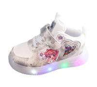 Generisch Girls' Trainers with Sensor Technology for Active Toddlers, Comfortable Casual Shoes with Flexible Sole, Ideal for Daily Adventure, Playtime, White, 5/6 UK Child