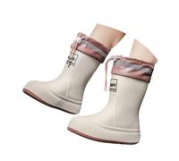 Generisch Girls Wellington Boots Kids Rain Boots Waterproof Boots for Teenage Girls Comfortable Non-Slip Sole Ideal for School Outdoor Leisure Daily Life, beige, 1.5 UK