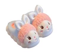 Generisch Girls Winter Slippers Cozy Slippers Soft Sole Cartoon Design for Kids Perfect for Daily Use and Home Comfort, pink, 3 UK