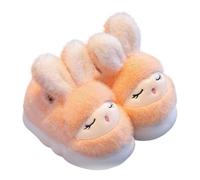 Generisch Girls Winter Slippers Cozy Soft Sole Cartoon Slippers for Kids Perfect for Daily Use and Home Comfort (4 to 14 Years), orange, 3 UK