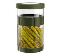 Generisch Glass Cucumber Preserving Jar, Storage Container for Pickles, Leak-Proof, Non-Slip, Wide Mouth, Glass Container for Cucumbers, Honey, Yoghurt, Storage, Kitchen, Pickling, Salads