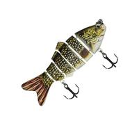 Generisch Gliding Bait, 6-Piece Fish Design for Trout Mounting, Hard Sea Fishing Lures - for Anglers, Beginners, Boat, Spin Fishing, Pond, River